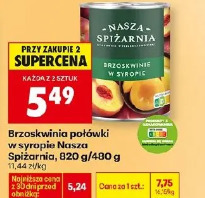 Brzoskwinie połówki w syropie Nasza Spiżarnia