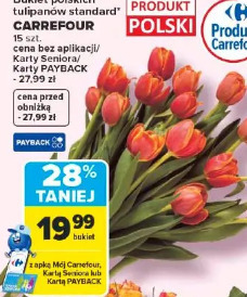 Bukiet polskich tulipanów standard Carrefour