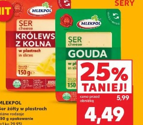 Mlekpol Ser Gouda w plastrach