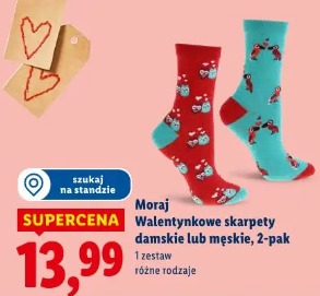 Moraj Walentynkowe skarpety damskie lub męskie, 2-pak