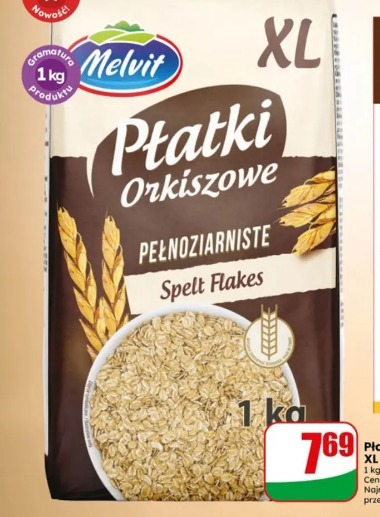 Płatki orkiszowe XL Melvit