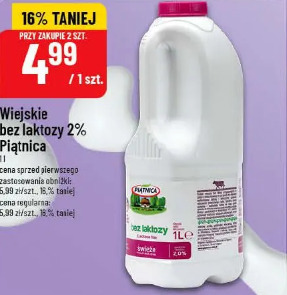 Wiejskie bez laktozy 2% Piątnica
