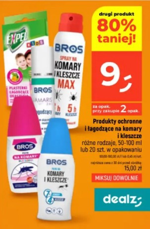 Produkty ochronne i łagodzące na komary i kleszcze Bros, Expel