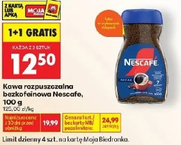 Kawa rozpuszczalna bezkofeinowa Nescafe