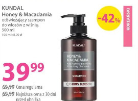 Kundal Honey & Macadamia odświeżający szampon do włosów z wiśnią