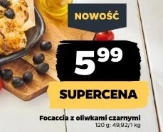 Focaccia z oliwkami czarnymi