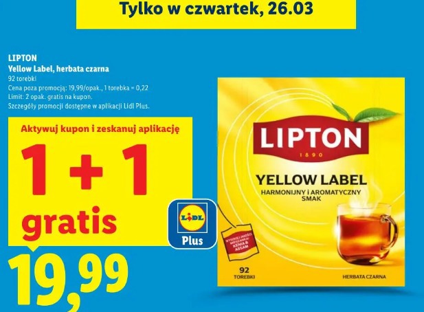 Lipton Yellow Label herbata czarna