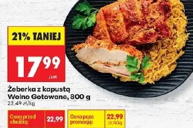 Żeberka z kapustą Wolno Gotowane