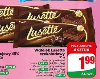 Wafelek Lusette czekoladowy