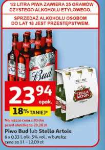 Piwo Bud lub Stella Artois