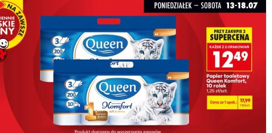Queen Komfort papier toaletowy, 10 rolek