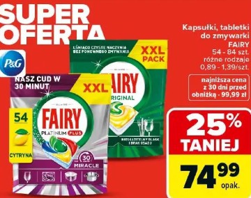 Kapsułki, tabletki do zmywarki FAIRY