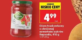 Dżem truskawkowy o obniżonej zawartości cukrów Rapsodia