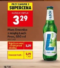 Piwo limonka z miętą Lech Free