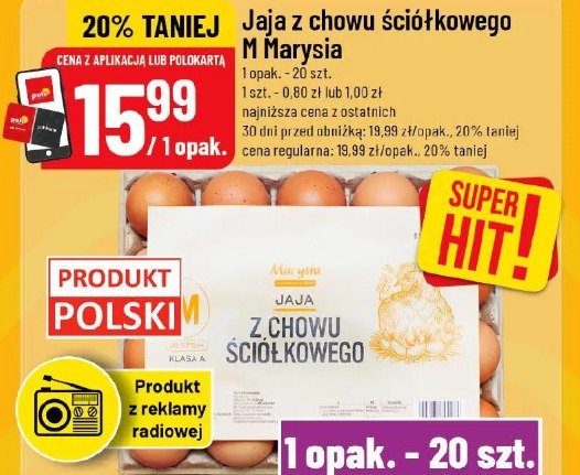 Jaja z chowu ściółkowego M Marysia