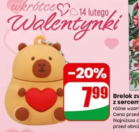 Brelok zwierzak z sercem