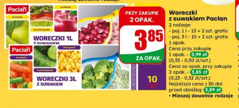 Woreczki z suwakiem Paclan