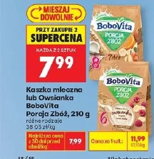 Kaszka mleczna lub Owsianka Bobovita Porcja Zbóż, 210 g