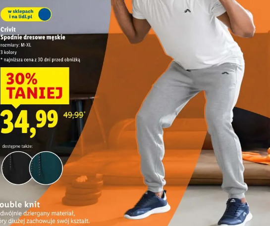 Crivit spodnie dresowe męskie