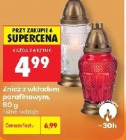 Znicz z wkładem parafinowym