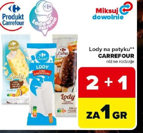 Lody na patyku Carrefour