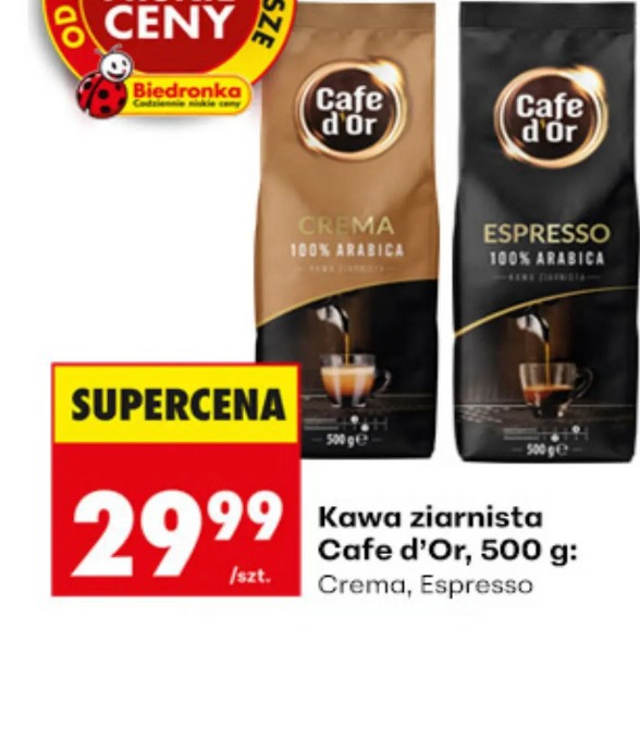 Kawa ziarnista Cafe d'Or, Crema, Espresso