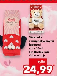 Skarpety z magnetycznymi łapkami rozm. 36-41 lub brelok miś różne rodzaje