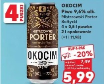 Okocim Piwo 9,6% alk. Mistrzowski Porter Bałtycki