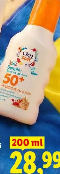 Cien Sun Spray do opalania Sensitiv dla dzieci SPF 50+
