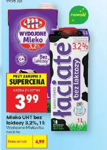 Mleko UHT bez laktozy 3,2% Wydojone Mlekovita, Łaciate