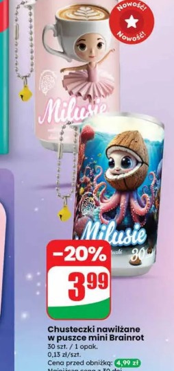 Chusteczki nawilżane w puszce mini Brainrot