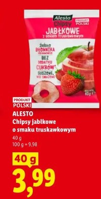 Alesto Chipsy jabłkowe o smaku truskawkowym