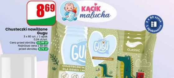 Chusteczki nawilżane Gugu