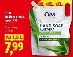 Cien Mydło w płynie, zapas, XXL