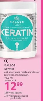 Kallos Keratin odbudowująca maska do włosów