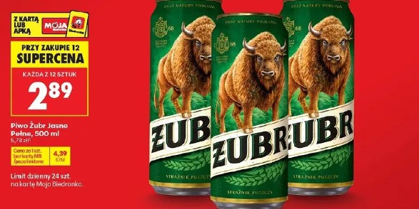Piwo Żubr Jasne Pełne