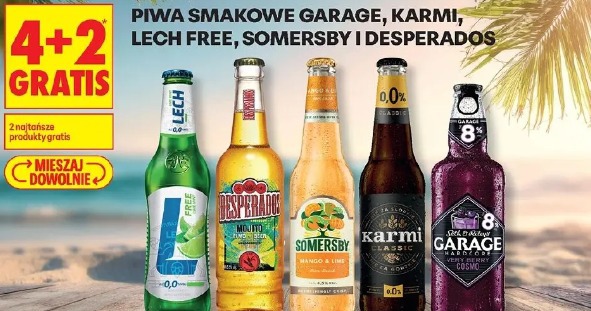 Piwa smakowe 4+2 gratis