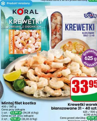 Krewetki worek blanszowane 31-40 szt.