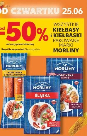 Morliny Wszystkie kiełbasy i kiełbaski pakowane marki Morliny