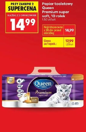 Papier toaletowy Queen Premium super soft 10 rolek