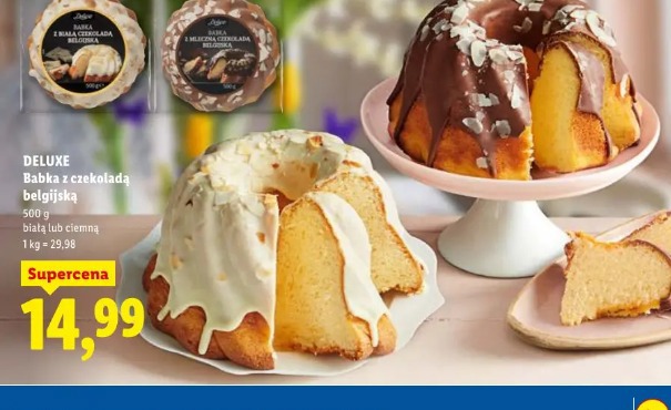 Deluxe Babka z czekoladą belgijską białą lub ciemną