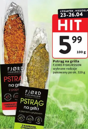 Pstrąg na grilla z pieprzem cytrynowym Fjord Fiskursson