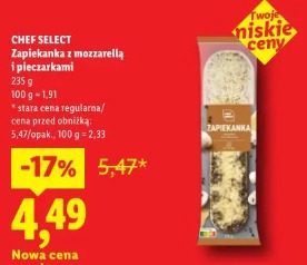 Chef Select Zapiekanka z mozzarellą i pieczarkami