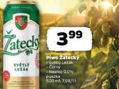 Piwo Žatecký Světlý Ležák