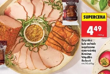 Szynka lub schab wędzone czereśnią Kraina Wędlin Select