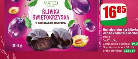 Bombonierka śliwka w czekoladzie Mateo