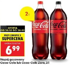 Napój gazowany Coca-Cola lub Coca-Cola Zero