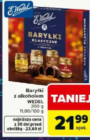 Baryłki z alkoholem Wedel