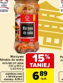 Warzywa chińskie do woka HOUSE OF ASIA
