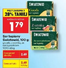 Ser topiony Światowid gouda, z szynką, ze szczypiorkiem